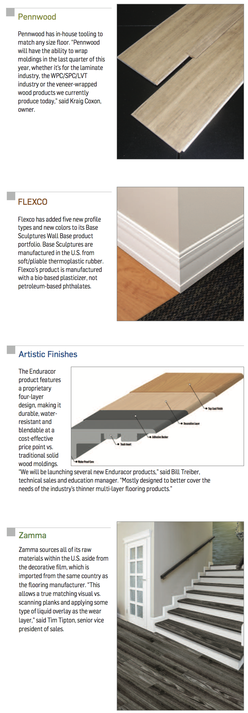 Moldings Find Their Match In Multi Layer Flooring Products Floor