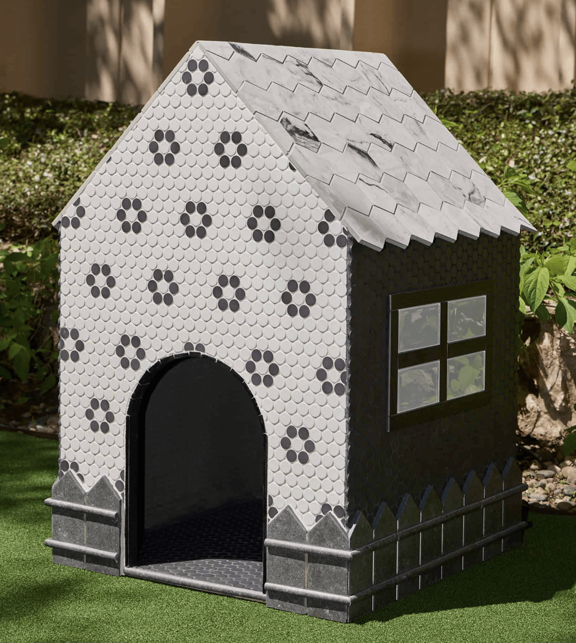 TCNA members donate tiled doghouses to Pet Alliance - Floor