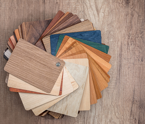 Laminate swatches with many different patterns and looks