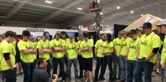 High school students being exposed to the installation trade at Build My Future